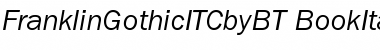 Download ITC Franklin Gothic Book Italic Font Title Preview