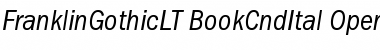 Download ITC Franklin Gothic LT Book Condensed Italic Font Title Preview