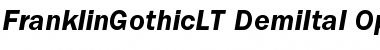 Download ITC Franklin Gothic LT Demi Italic Font Title Preview