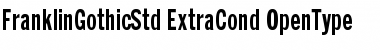 Download Franklin Gothic Std Extra Condensed Font Title Preview