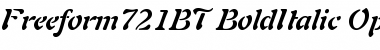 Download Freeform 721 Bold Italic Font Title Preview