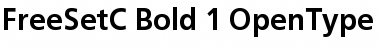 Download FreeSetC Regular Font Title Preview