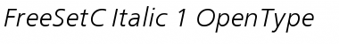 Download FreeSetC Italic Font Title Preview