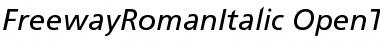 Download FreewayRomanItalic Regular Font Title Preview