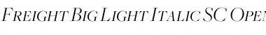 Download Freight Big Light Italic SC Font Title Preview