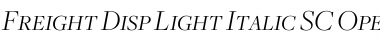 Download Freight Disp Light Italic SC Font Title Preview