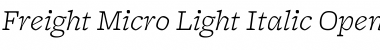 Download Freight Micro Light Italic Font Title Preview