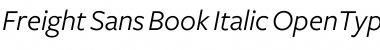 Download Freight Sans Book Italic Font Title Preview