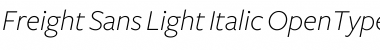 Download Freight Sans Light Italic Font Title Preview