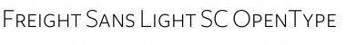 Download Freight Sans Light SC Font Title Preview