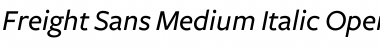 Download Freight Sans Medium Italic Font Title Preview