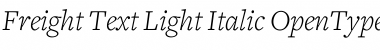 Download Freight Text Light Italic Font Title Preview