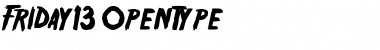 Download Friday13 Regular Font Title Preview