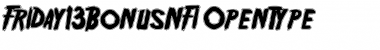Download Friday13 Bonus NFI Regular Font Title Preview