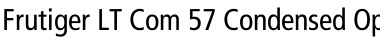 Download Frutiger LT Com 57 Condensed Font