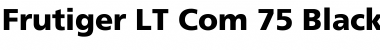 Download Frutiger LT Com 75 Black Font Title Preview