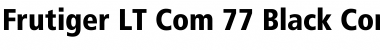 Download Frutiger LT Com 77 Black Condensed Font