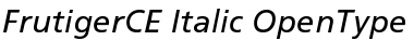 Download Frutiger CE 56 Italic Font