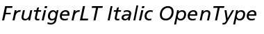 Download Frutiger LT 56 Italic Font Title Preview