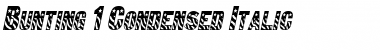 Download Bunting 1Condensed Italic Font Title Preview