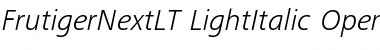 Download FrutigerNextLT Light Italic Font