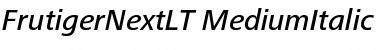 Download FrutigerNextLT Medium Italic Font