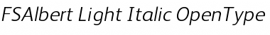 Download FSAlbert Light Italic Font Title Preview