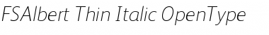 Download FSAlbert Thin Italic Font Title Preview