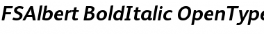 Download FSAlbert Bold Italic Font Title Preview