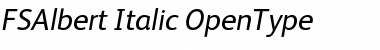 Download FSAlbert Italic Font Title Preview