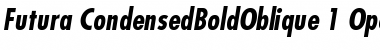 Download Futura Condensed Bold Oblique Font