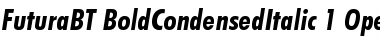 Download Futura Bold Condensed Italic Font Title Preview