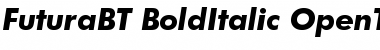 Download Futura Bold Italic Font