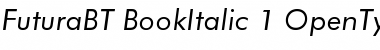 Download Futura Book Italic Font Title Preview