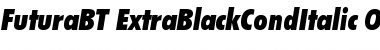 Download Futura Extra Black Condensed Italic Font
