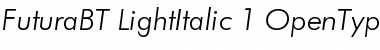 Download Futura Light Italic Font