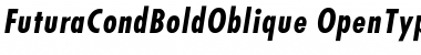 Download Futura CondBoldOblique Font Title Preview