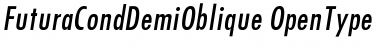 Download Futura CondDemiOblique Font Title Preview