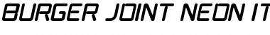 Download Burger Joint Neon Italic JL Regular Font Title Preview