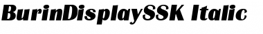 Download BurinDisplaySSK Italic Font Title Preview
