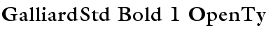 Download ITC Galliard Std Bold Font Title Preview