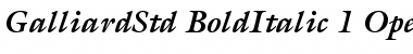 Download ITC Galliard Std Bold Italic Font Title Preview