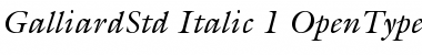 Download ITC Galliard Std Italic Font Title Preview