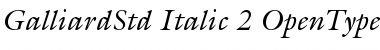 Download ITC Galliard Std Italic Font Title Preview