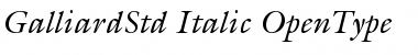 Download ITC Galliard Std Italic Font Title Preview