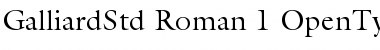 Download ITC Galliard Std Roman Font Title Preview