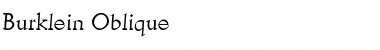 Download Burklein-Oblique Regular Font Title Preview