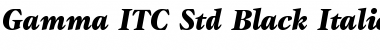 Download Gamma ITC Std Black Italic Font