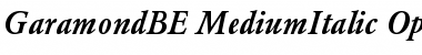 Download Garamond BE Medium Italic Font
