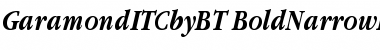 Download ITC Garamond Bold Narrow Italic Font Title Preview